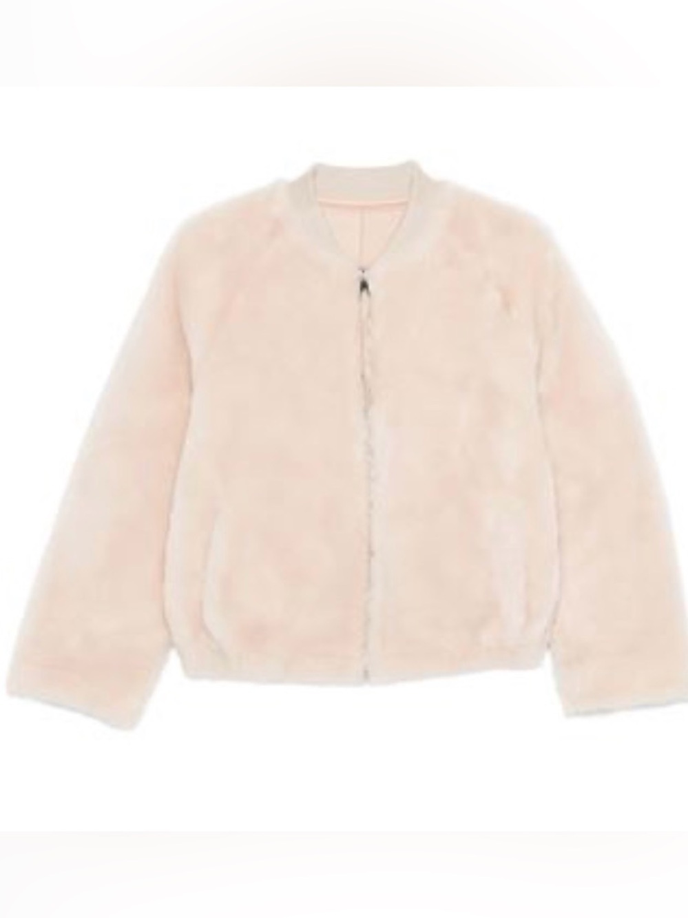 Liska Fur Bomber Jacket Beige/Rose. New with tags.